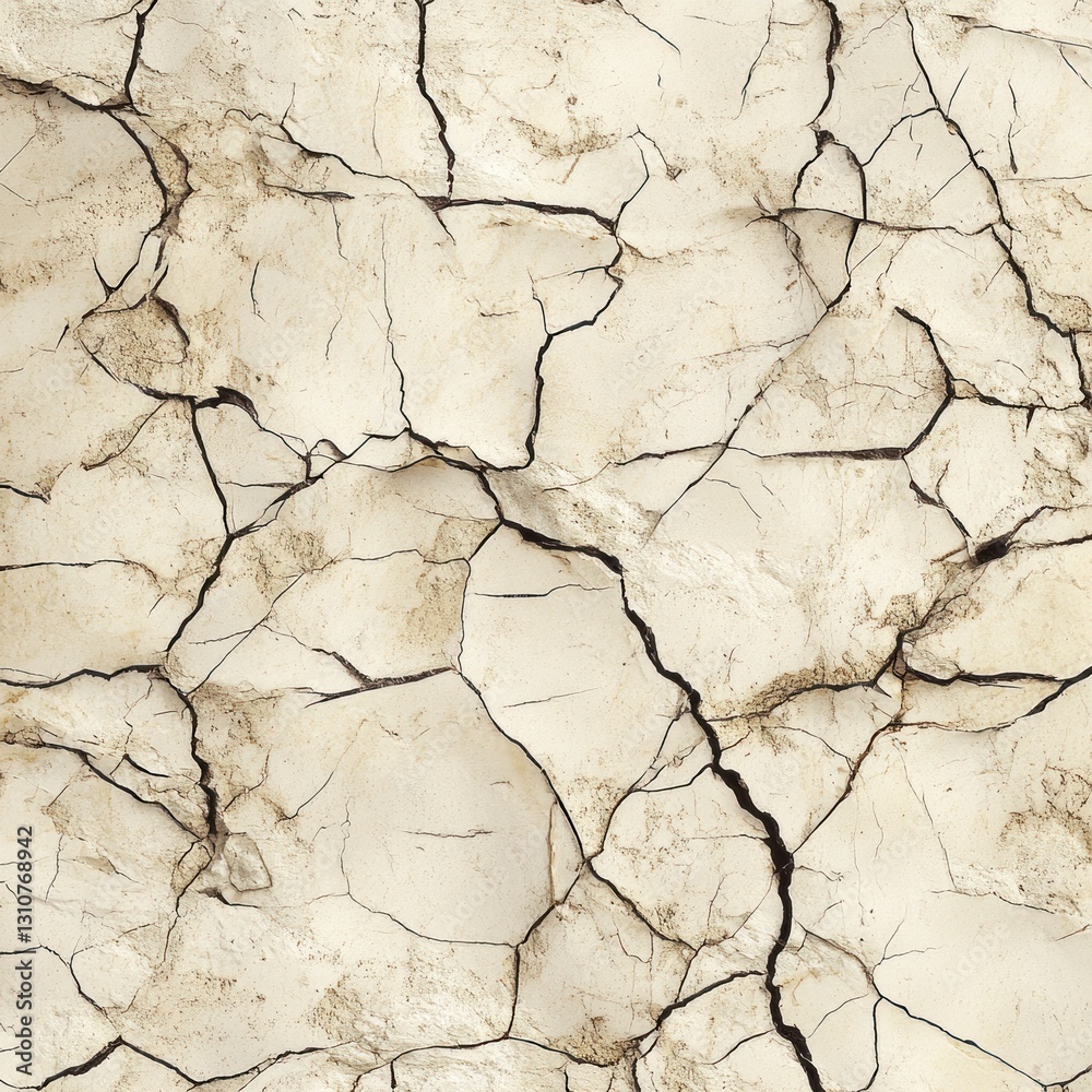 Fototapeta premium Cracked, dry, parched earth texture. (1)