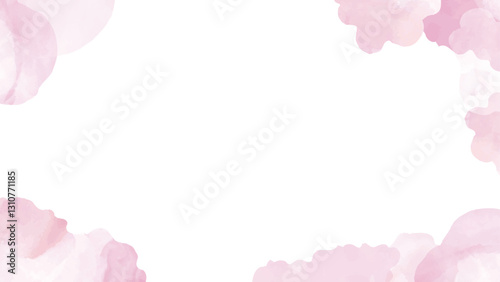 水彩風　ラフでポップな春フレーム1