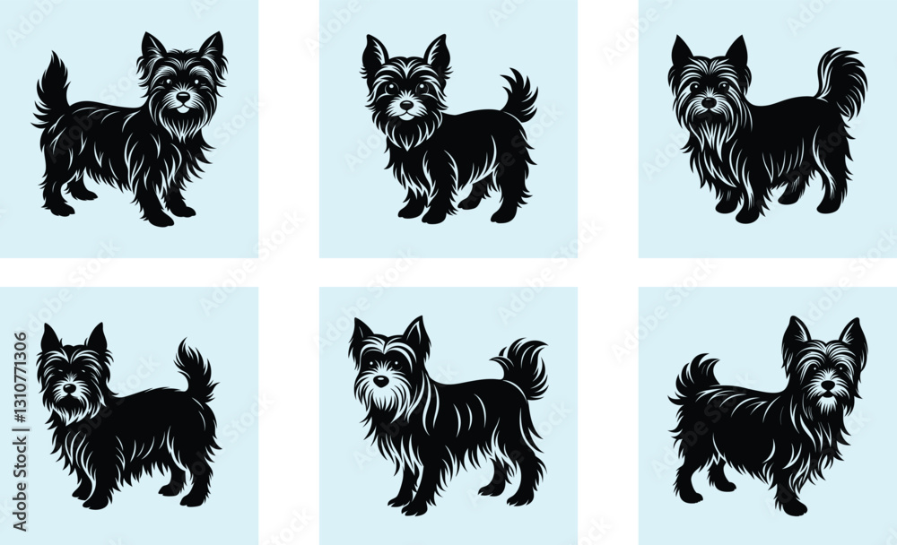 Obraz premium Yorkshire Terrier Silhouette vector