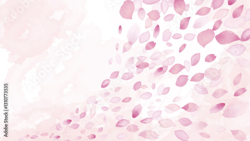 水彩風　桜春フレーム2