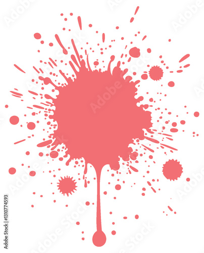 Dynamic Red Paint Splash Vector