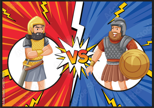 Epic Battle: Warriors Clash in Arena