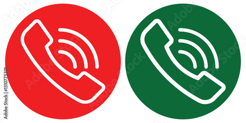 Accept call and decline button. Contact Icon,Call Button. Phone call icons. Telephone symbol. 