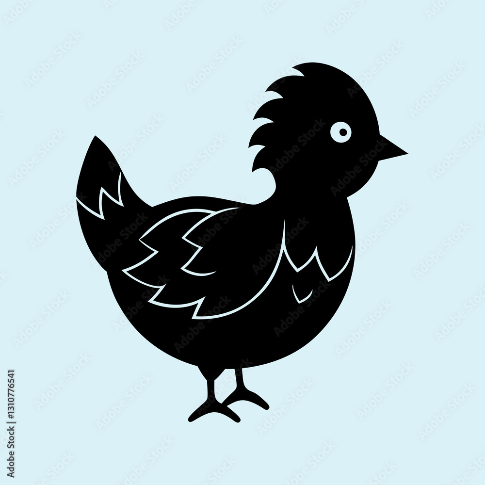 Obraz premium Easter Chick Silhouette vector