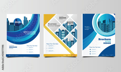 Collection of Brochure Flyer Template Layout Background Design. booklet, leaflet, corporate business annual report layout