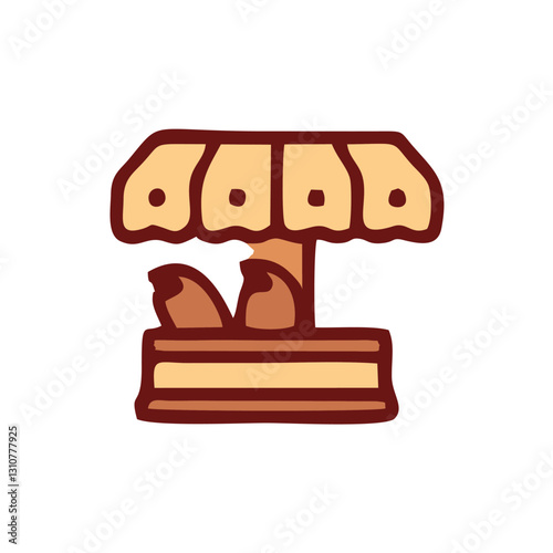 Outline set of food courts vector icons for web design isolated on white background