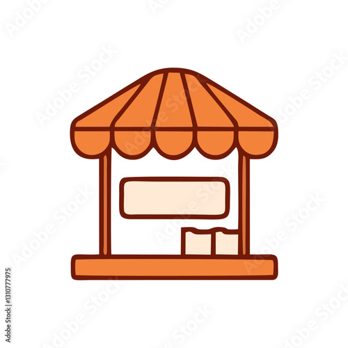 Outline set of food courts vector icons for web design isolated on white background