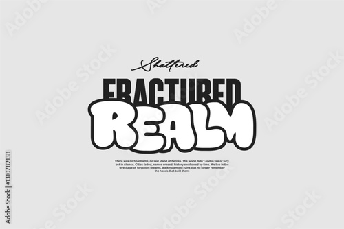 fractured realm Streetwear urban fashion template for printing
