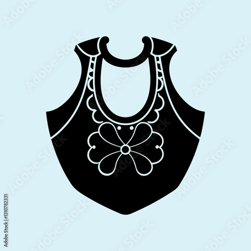 Bib Silhouette vector