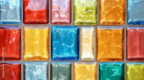 colorful tile background glass window