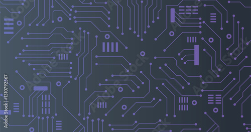 Circuit board technology background with hi-tech digital data connection system and computer electronic design. Vector illustration.
