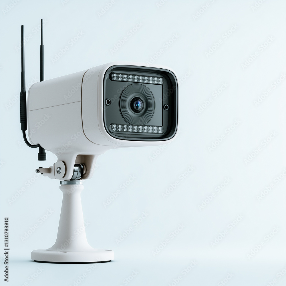 Surveillance Vigilance: A modern, high-definition security camera with antennas. It is designed to monitor surroundings with cutting-edge technology. 