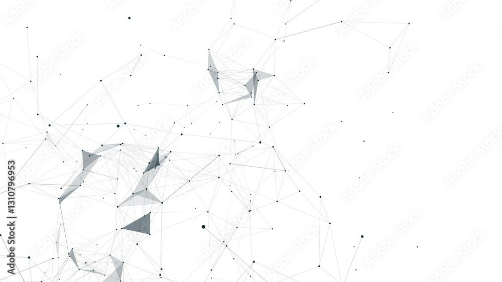 line connect network animation on white background. Line technology data connection and business background	