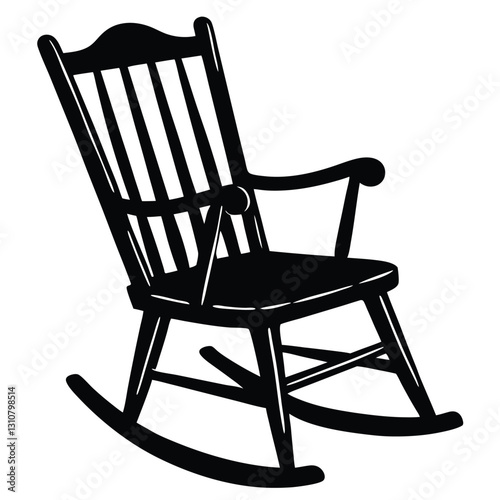 rocking chair isolated on white