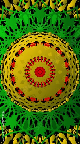 Intricate mandala patterns motion loop. Royal and vintage background. For backdrop, animation, cover.