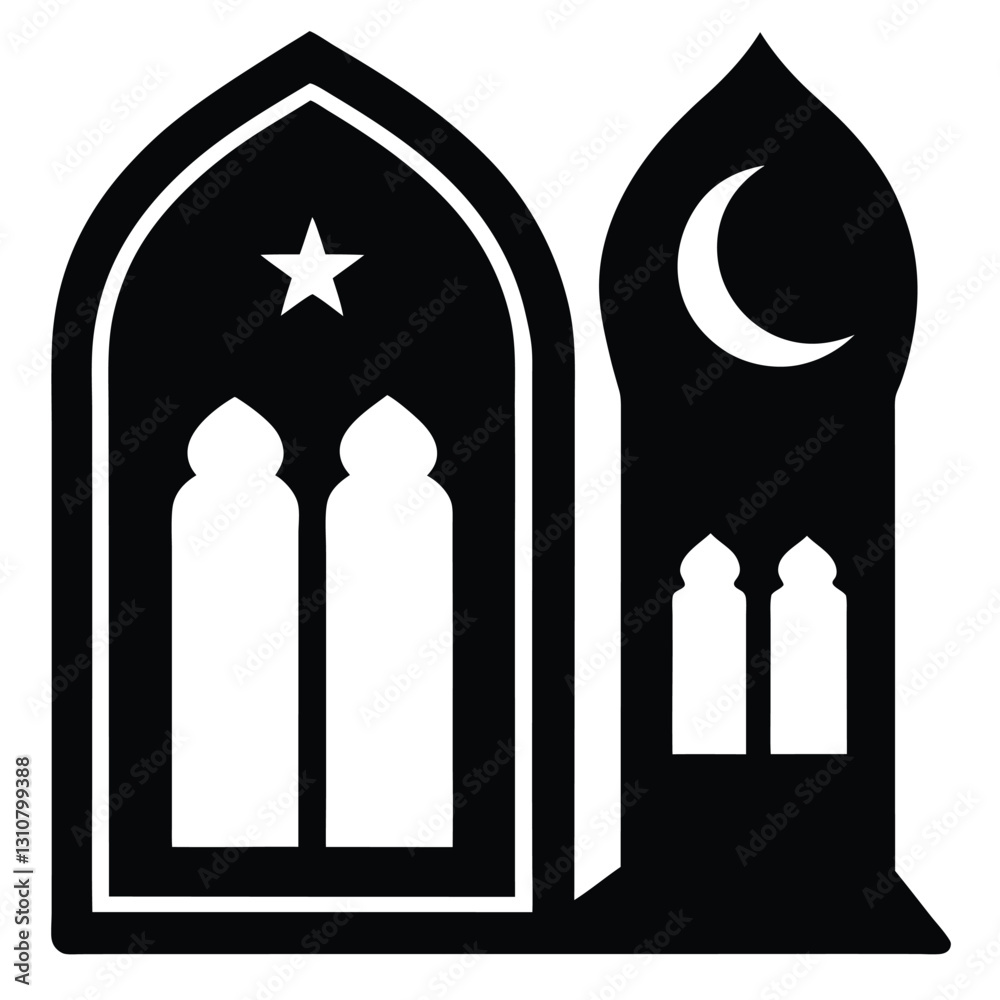 islamic window vector illustration islamic window vector illustration