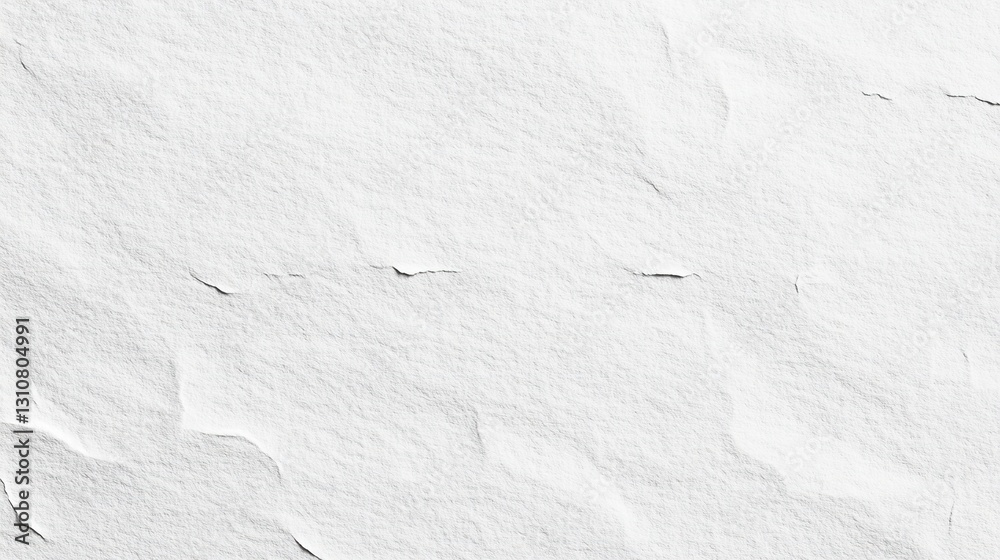 High-Resolution White Watercolor Paper Texture Background with Seamless Pattern, Flat Lay Top View