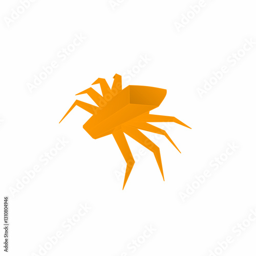 insect shape folding paper icon 