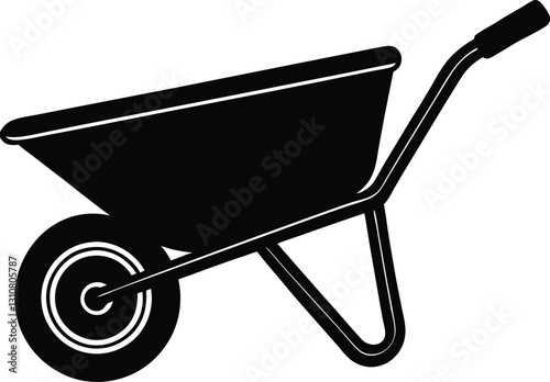 wheelbarrow on a white background