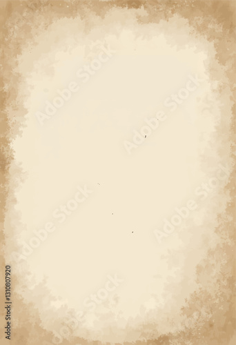 Vintage beige parchment paper with aged border