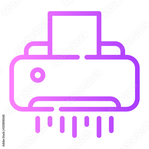 shredder Line Gradient Icon