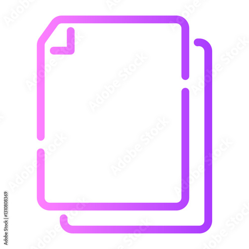 sheet Line Gradient Icon
