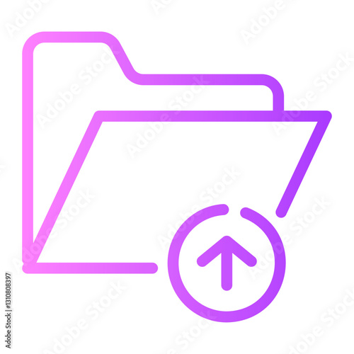 upload Line Gradient Icon