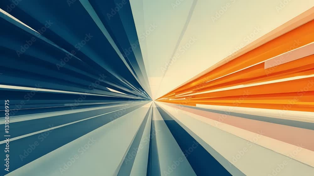 custom made wallpaper toronto digitalAbstract design featuring dynamic blue and orange lines converging towards a bright center, creating a sense of movement and energy.