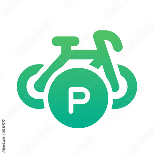 bicycle parking gradient icon style