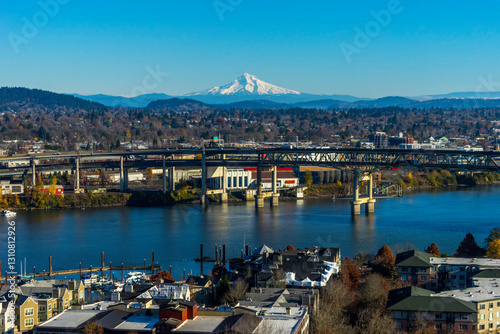 Downtown Portland, Oregon State City View	