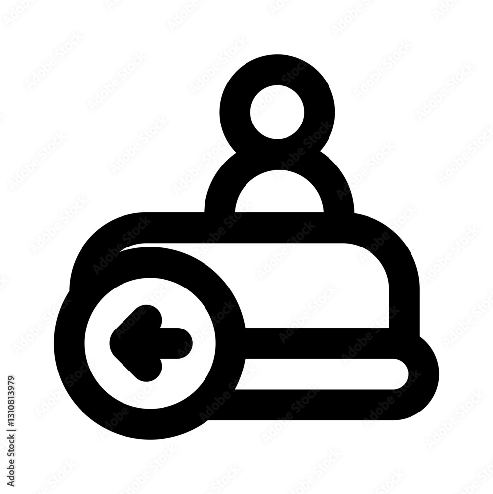 left travelator outline black icon style left travelator outline black icon style