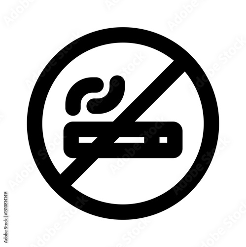 no smoking outline black icon style