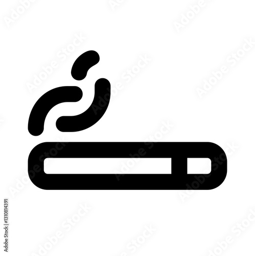 smoking area outline black icon style