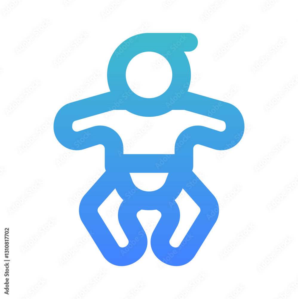 baby outline gradient icon style baby outline gradient icon style