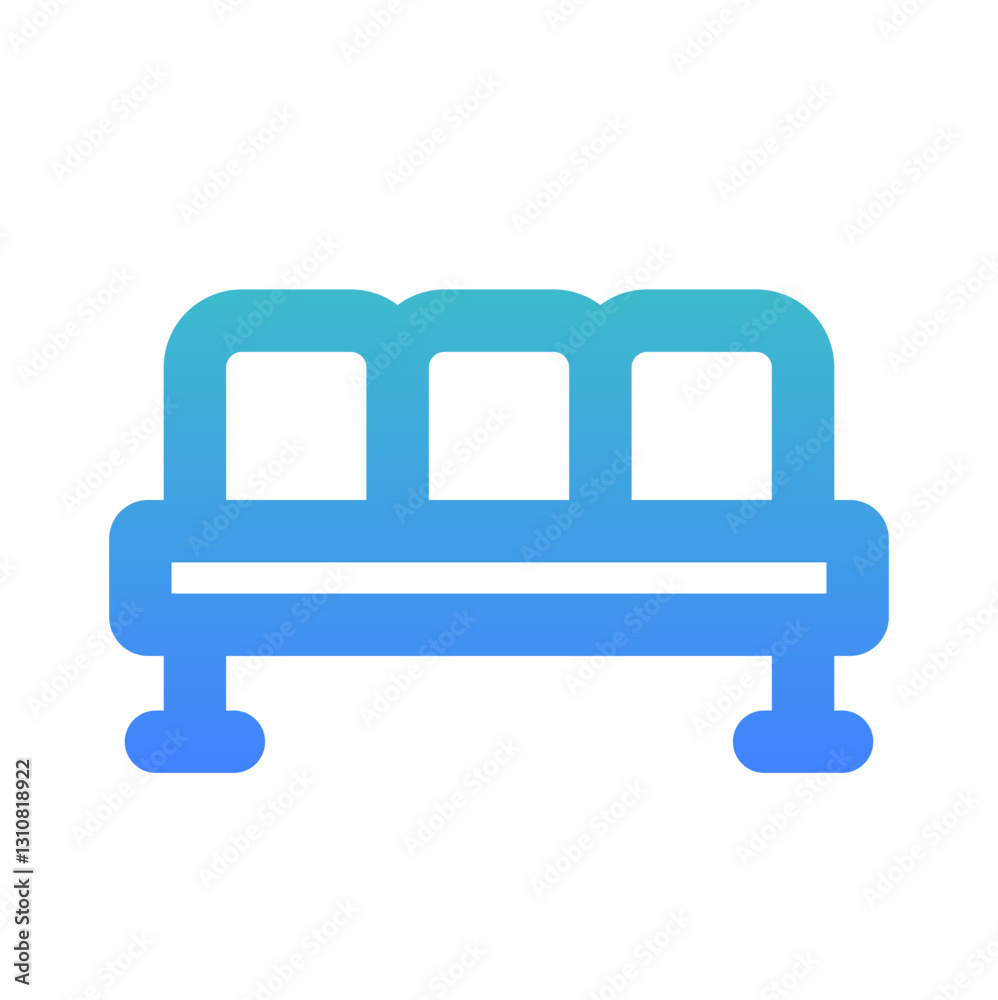 waiting room outline gradient icon style waiting room outline gradient icon style
