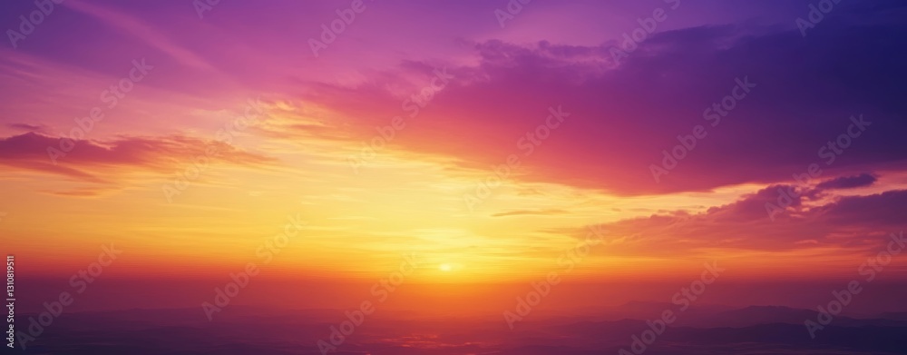 Obraz premium Vibrant Sunset Sky with Dramatic Colors