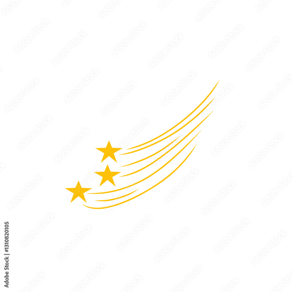 Obraz premium shooting star vector illustration