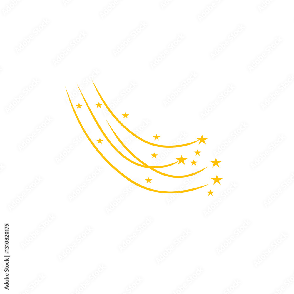 Obraz premium shooting star vector illustration
