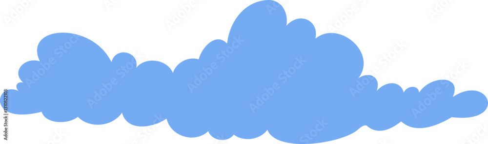 simple cartoon blue cloud vector simple cartoon blue cloud vector