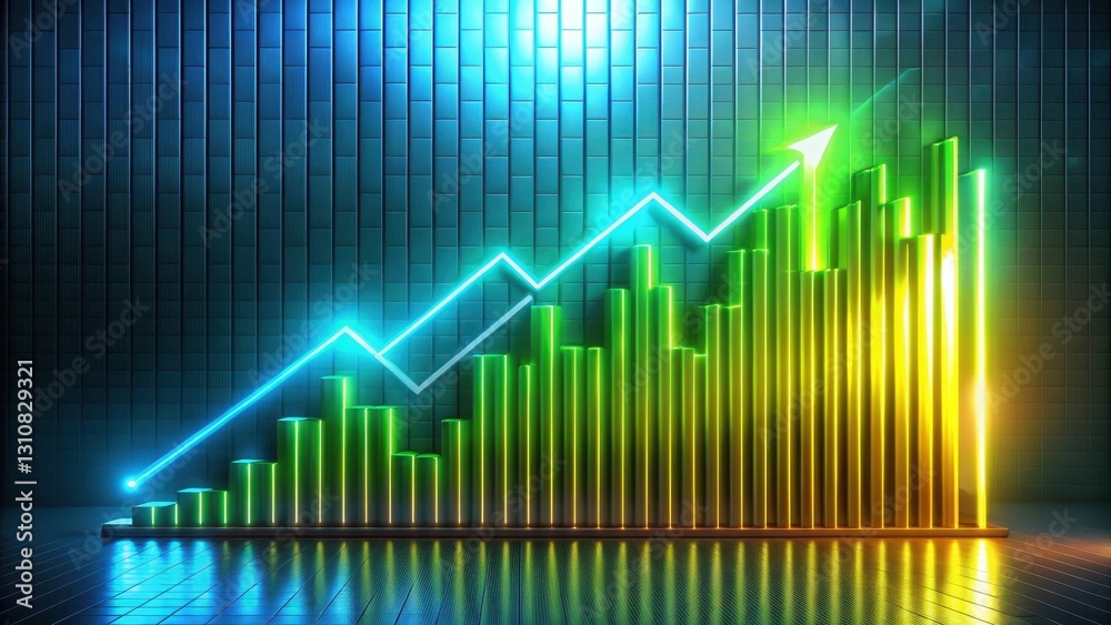 Illuminated Growth Trajectory A Vivid Representation of Upward Financial Trends and Positive Economic Momentum Illuminated Growth Trajectory A Vivid Representation of Upward Financial Trends and Positive Economic Momentum