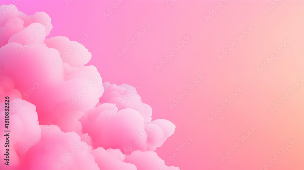 Soft Pink Clouds Against a Gradient Pastel Background Soft Pink Clouds Against a Gradient Pastel Background