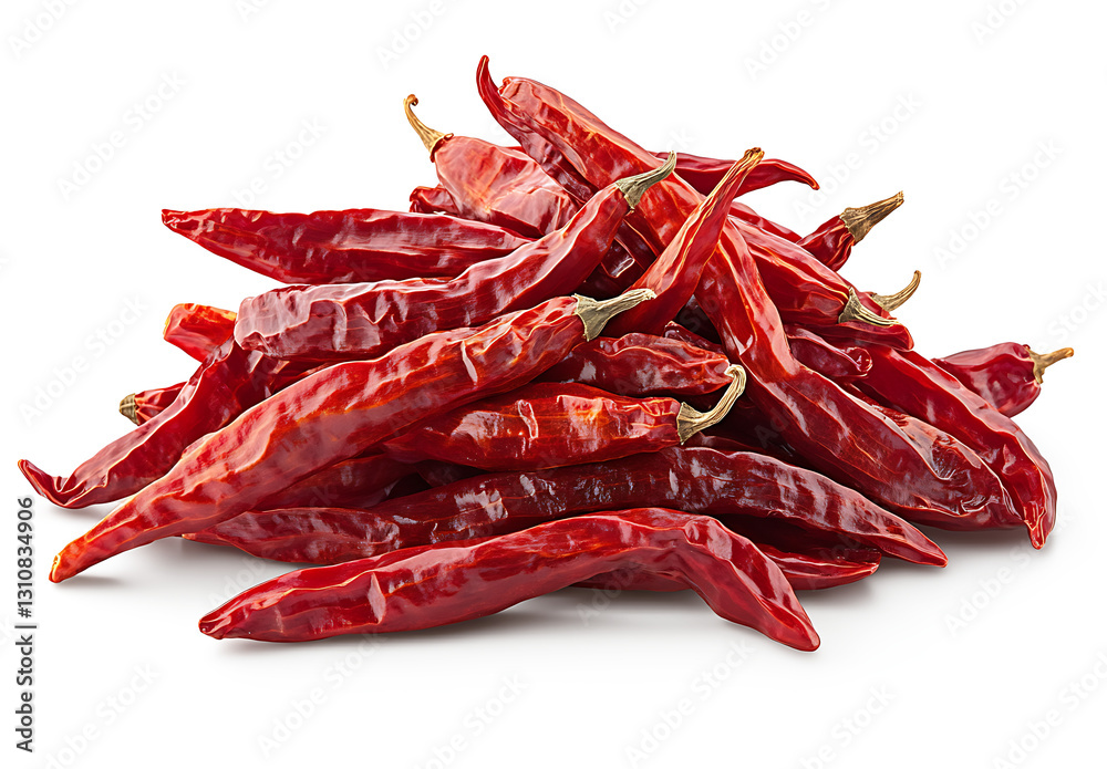 dry red chili peppers isolated on white and transparent background. AI Generative. PNG dry red chili peppers isolated on white and transparent background. AI Generative. PNG