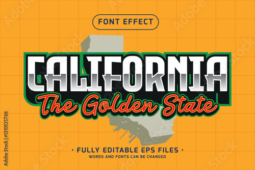 California Bold 3D Editable Vintage Font Style