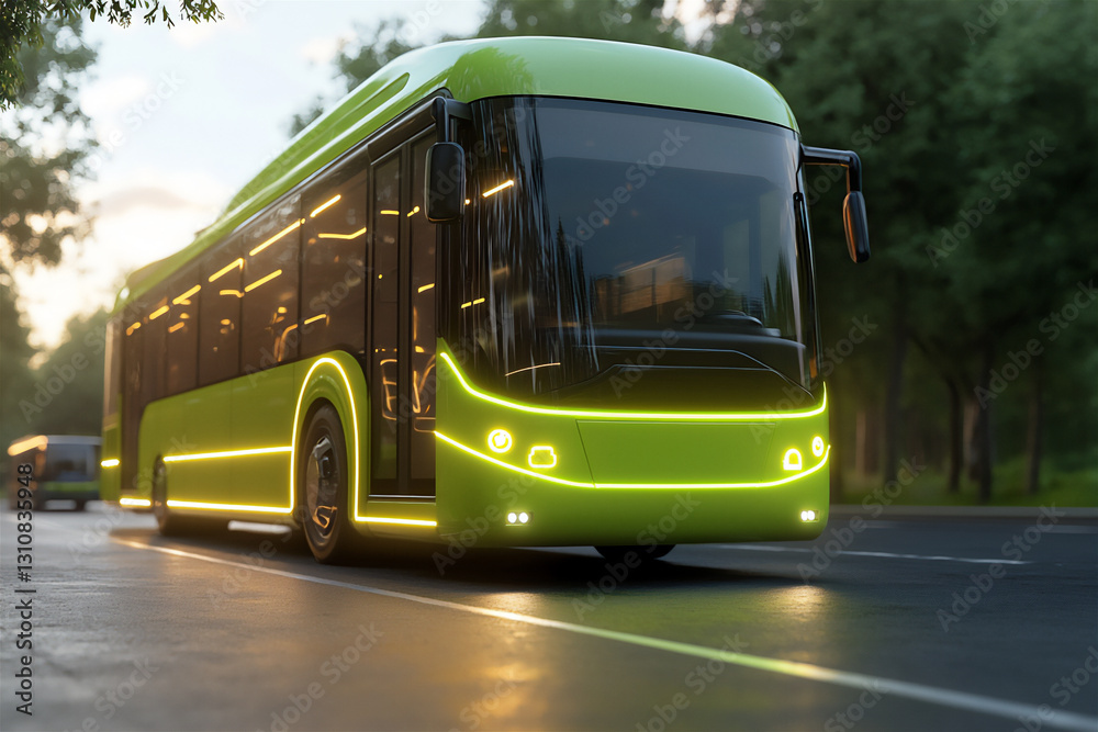 Fototapeta premium green technology in public transportation discover the use of green techn