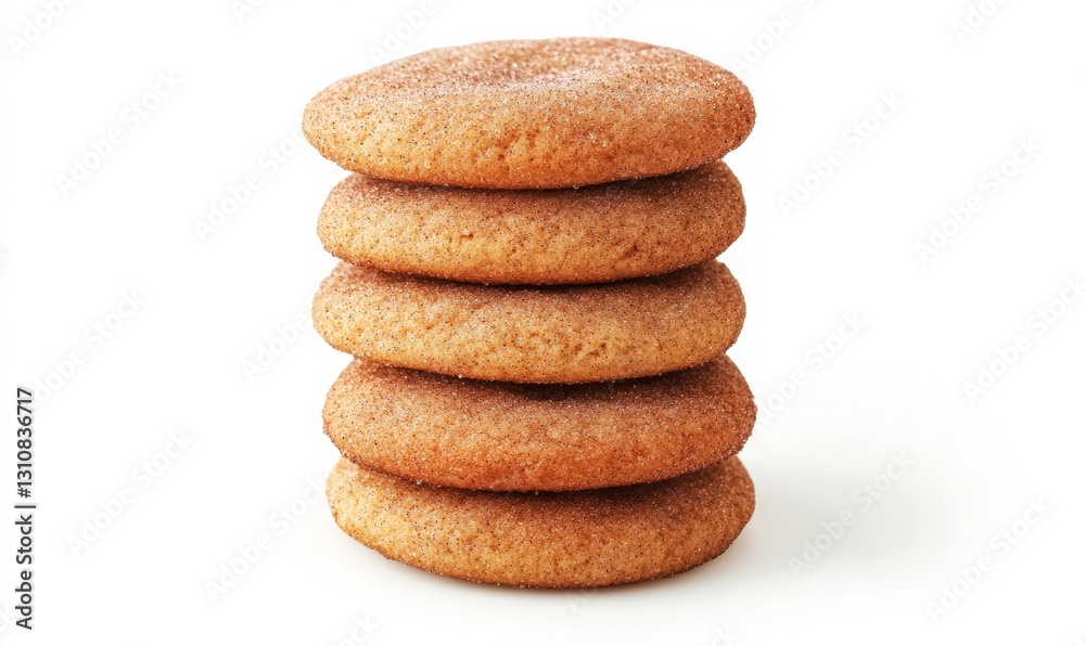 A Beautiful Stack of Delicious Sugar Cookies Displayed on a Clean White Background, Perfect for Holiday Treats or Baking Inspiration A Beautiful Stack of Delicious Sugar Cookies Displayed on a Clean White Background, Perfect for Holiday Treats or Baking Inspiration