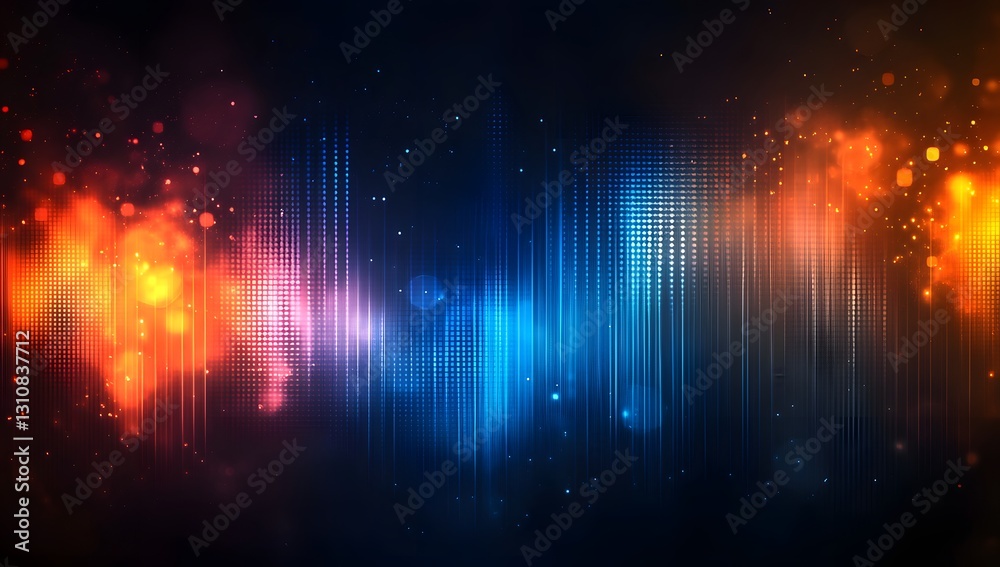 Fototapeta premium Colorful audio wave backdrop