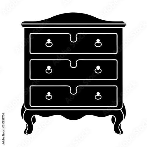 Dresser silhouette vector