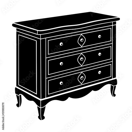 Dresser silhouette vector