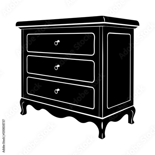 Dresser silhouette vector