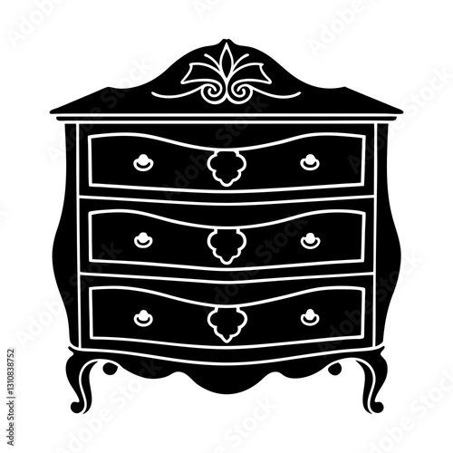 Dresser silhouette vector